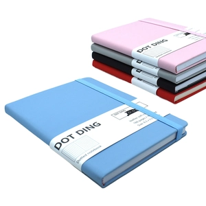 Dotted notebook with leather soft cover, 160 pages, available in five various colors