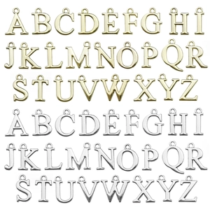 Alphabet Buchstaben Anhänger Legierung Metall DIY Schmuckherstellung Für Halskette Armband Ohrring Mode