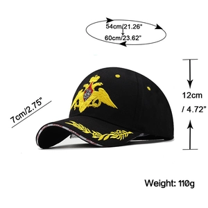 Berretto da baseball russo con stemma dorato ricamato e design a spighe di grano