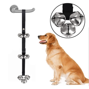 Dog Doorbell For Potty Training Adjustable Nylon Strap With Loud Stainless Iron Bells For Puppy Housebreaking Hanging