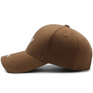 Casquette de baseball marron réglable avec logo P brodé pour hommes et femmes