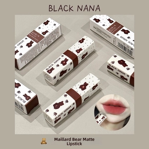 Matte lipstick in teddy bear packaging with shade 01 and lip swatch detail