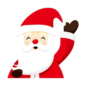 Cute waving Santa Claus static window sticker for Christmas atmosphere and glass decoration