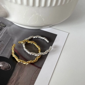 925 sterling silver knotted braid rings in gold and silver twisted rope design
