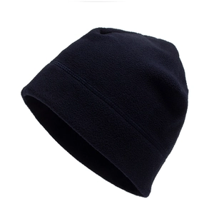 Men's winter fleece beanie in navy blue for outdoor skiing and windproof warmth