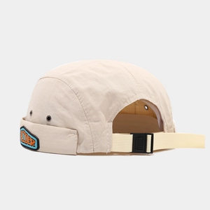 Khaki ripstop docker hat with RIDER embroidery and adjustable strap for street fashion