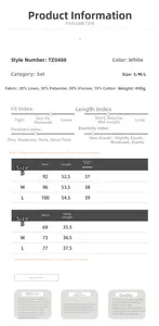 Detailed size chart for women's V-neck vest and shorts set with fabric measurements