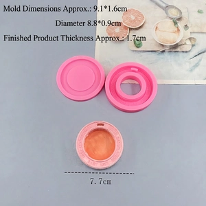 Pink silicone mold for DIY car aromatherapy plaster tablets with Home Decoration embossed
