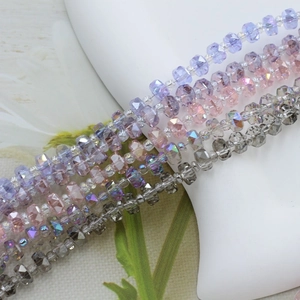 Faceted Rondelle Crystal Glass Beads For DIY Jewelry Making Bracelets Necklaces Colorful Sparkly Accessories