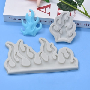 Flame shaped silicone molds for DIY baking mousse chocolate and candle resin crafts