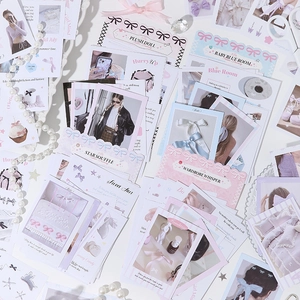 Balletcore Ribbon Decorative Stickers Pack Coated Paper For DIY Scrapbooking Journaling Korean Ins Style Coquette Girls