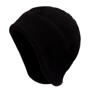 Men Winter Fleece Beanie Hat With Ear Protection Windproof Thermal Skull Cap For Outdoor Cycling Running Black
