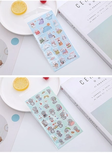 Detail showing two packs of 3D bubble animal stickers with polar bear and koala designs