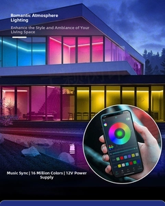 Smartphone app controlling 12V RGB LED strip lights with 16 million colors and music sync