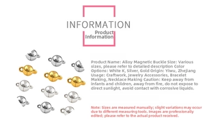 Detailed view of spherical magnetic jewelry clasps in gold, silver, and white K finishes