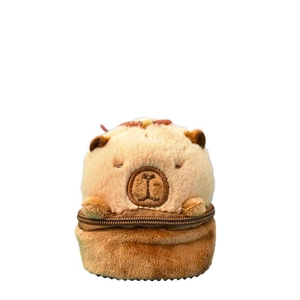 Cute Capybara plush coin purse and keychain pendant for bags.