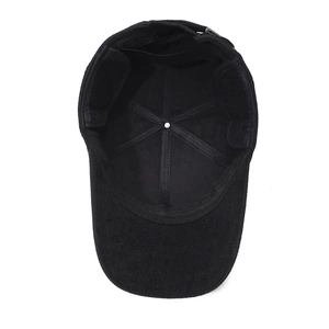 Winter thermal baseball cap with plush lining and earflaps for outdoor cold protection
