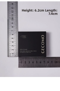 Detail view of portable bamboo charcoal oil blotting papers showing 7.4x6.2cm dimensions