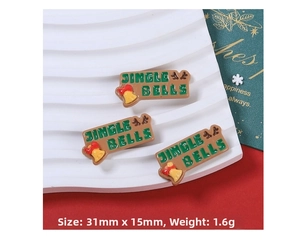 Detail von Jingle Bells Harz-Zubehör für Weihnachts-DIY-Bastelarbeiten und Schuh-Charms