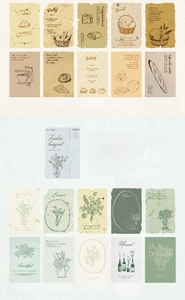 Macro view of vintage style scrapbook paper with floral and coffee patterns for journaling