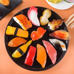 Modèles De Sushi Artificiels Réalistes Cuisine Japonaise Simulation Saumon Crevette Nigiri PVC Faux Aliments Décor