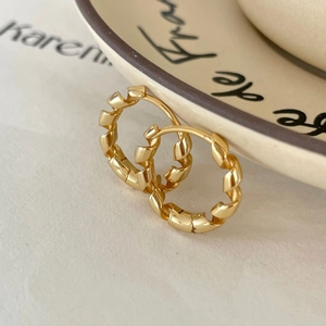 925 Sterling Silver Hoop Earrings Twisted Spiral Helix Minimalist Jewelry Electroplated Finish For Women