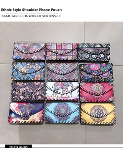 Detail showing 12 vibrant ethnic patterns with mandala prints and handcrafted stitching