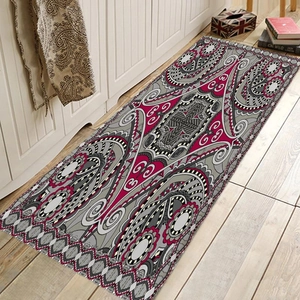Bohemian Mandala Floor Mat Absorbent Anti Slip Polyester Flannel Rug For Bathroom Kitchen Entrance Living Room