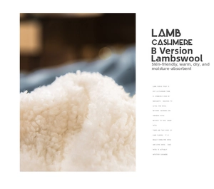 Close-up of soft white lamb fleece texture showing thick warm fabric details