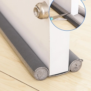 Door Bottom Seal Strip Under Door Draft Stopper Foam Fabric Soundproof Windproof Dustproof Cuttable Protector For Home Interior