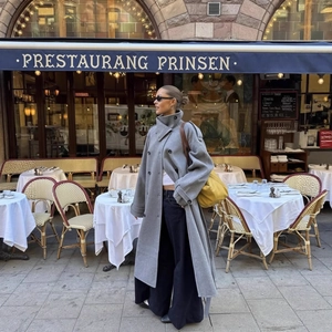 Cappotto Lungo In Lana Da Donna Doppio Petto Risvolto Casual Alla Moda Elegante Autunno Inverno Caldo Soprabito