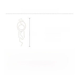 Detailed technical diagram of rhinestone body chain jewelry with dimensions and materials
