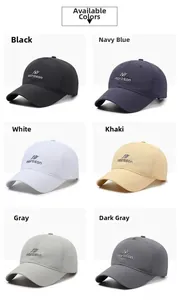 Detailed grid showing 6 classic colors of breathable quick-dry baseball caps with logo