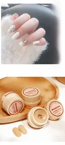 Solid cream gel polish in milky white showing glossy and matte finishes on nails