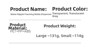 Detaillierte Angaben zu Wasserwellen-Schaumspendern aus PET- und PP-Materialien