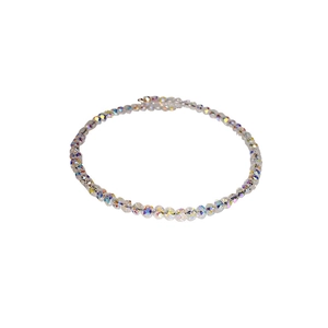 Set di due braccialetti con perle di cristallo cangianti e finitura sfaccettata AB