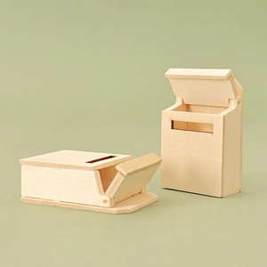 Miniature wooden dollhouse mailboxes for micro Christmas scene DIY decorations