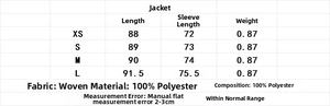 Tabella taglie dettagliata per cappotto lungo di lana con inserti in pelle e collo alto