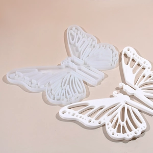 Makroaufnahme der 3D-Schmetterling-Silikonform für Harz mit feiner Flügelstruktur