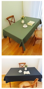 Detail showing high-quality waterproof cream leather tablecloth on a dining table