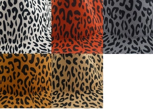 Detail shots showing leopard print felt jazz hats in various stylish color options