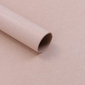 Single roll of premium brown kraft paper for flower bouquet wrapping and gift packaging