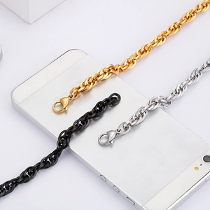Edelstahl Seilkette Halskette Und Armband Für Herren Damen Hip Hop Mode Schmuck Hochglanzpoliert Gliederschmuck Accessoire