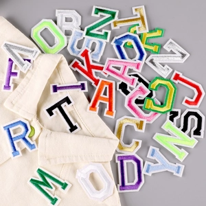 Embroidered Alphabet Letter Patches Iron On Heat Seal Polyester Fabric For DIY Clothing Jacket Backpack Decor Varsity Style