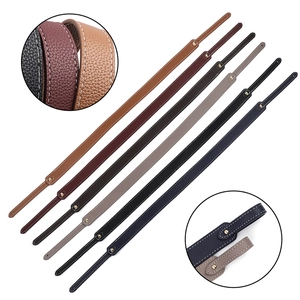 Close-up of litchi texture PU leather straps with rivets in 6 available colors