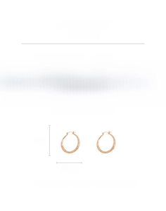 Detailed size chart for retro striped hoop earrings showing 4.1cm height and 3.9cm width