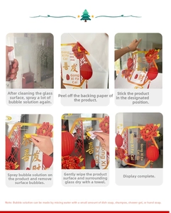 Step-by-step installation guide for Christmas snowman glass stickers on house windows