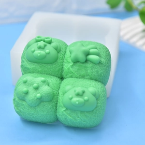 Silicone Mold Cartoon Bear Star Shape For Cake Bread Soap Candle Making DIY Craft Multi Cavity