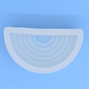 Rainbow arch silicone mold with 5-tier nested geometric design for DIY candle soap making