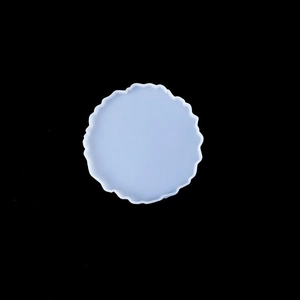 Round wavy edge silicone mold for DIY crystal epoxy resin coasters and handicraft bases